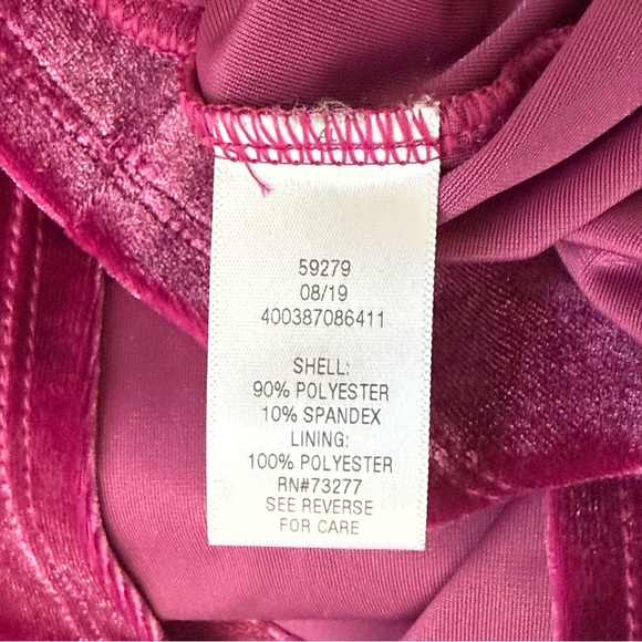 Candies Magenta Pink Velvet Romper. Size XS - Picture 12 of 15